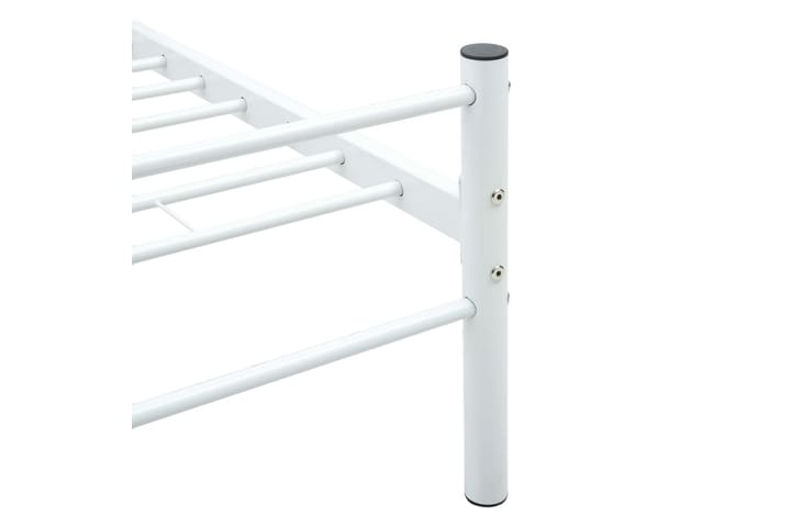 Sängynrunko valkoinen metalli 90x200 cm - Valkoinen - Sänkykehikot & sängynrungot