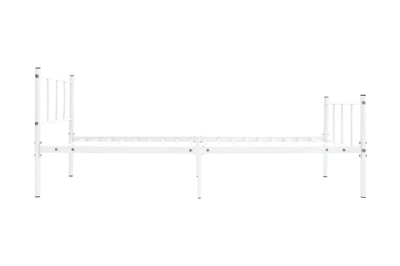 Sängynrunko valkoinen metalli 90x200 cm - Valkoinen - Huonekalut - Sänky - Sänkykehikot & sängynrungot