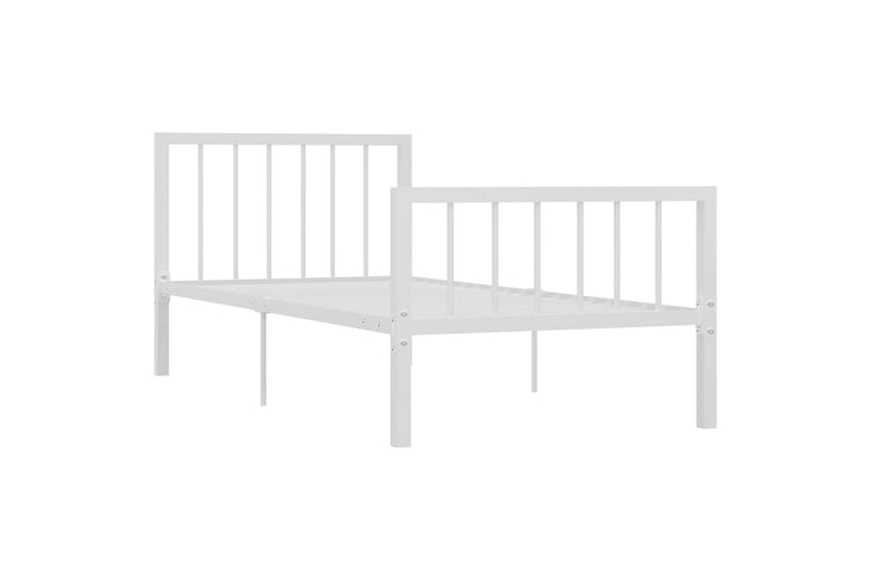 Sängynrunko valkoinen metalli 90x200 cm - Huonekalut - Sänky - Sänkykehikot & sängynrungot
