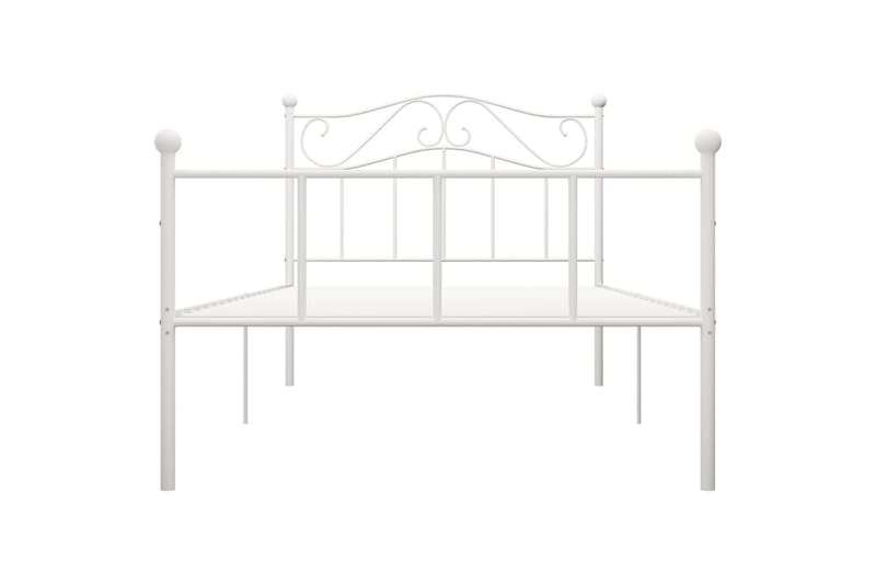 Sängynrunko valkoinen metalli 90x200 cm - Huonekalut - Sänky - Sänkykehikot & sängynrungot