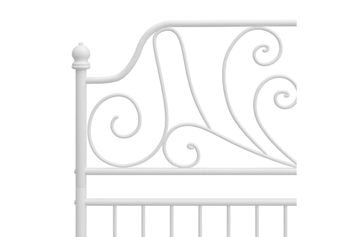 Sängynrunko valkoinen metalli ja vaneri 120x200 cm - Valkoinen - Sänkykehikot & sängynrungot