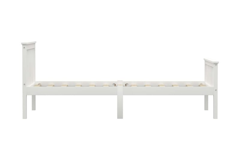 Sängynrunko valkoinen täysi mänty 100x200 cm - Valkoinen - Huonekalut - Sänky - Sänkykehikot & sängynrungot