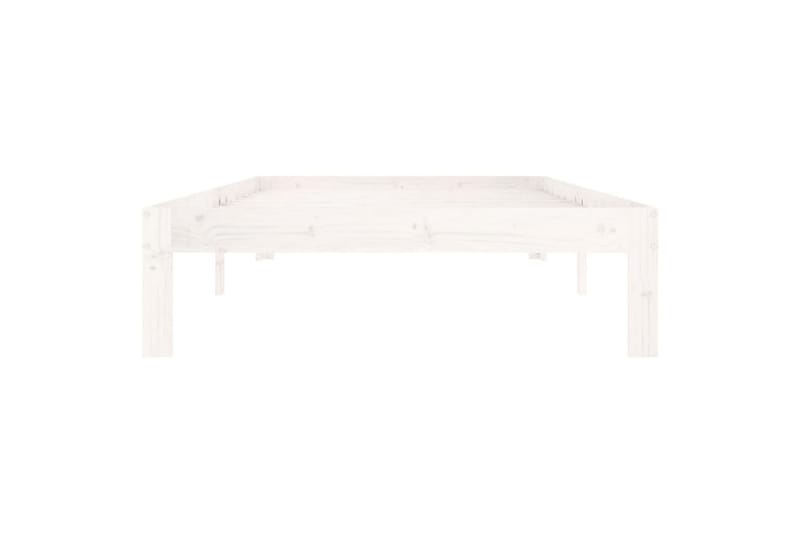 Sängynrunko valkoinen täysi mänty 100x200 cm - Valkoinen - Huonekalut - Sänky - Sänkykehikot & sängynrungot