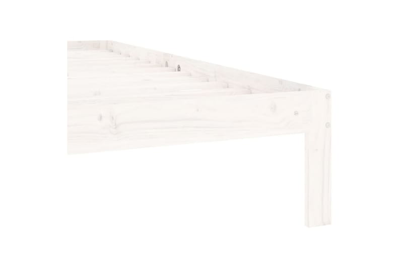 Sängynrunko valkoinen täysi mänty 100x200 cm - Valkoinen - Huonekalut - Sänky - Sänkykehikot & sängynrungot