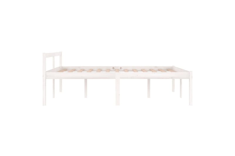 Sängynrunko valkoinen täysi mänty 140x190 cm - Valkoinen - Huonekalut - Sänky - Sänkykehikot & sängynrungot