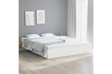 Sängynrunko valkoinen täysi mänty 150x200 cm 5FT King Size - Valkoinen - Huonekalut - Sänky - Sänkykehikot & sängynrungot
