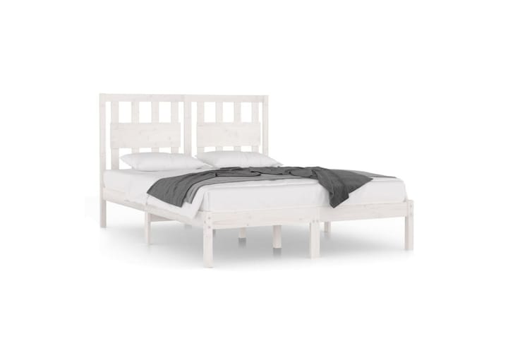 Sängynrunko valkoinen täysi mänty 180x200 cm 6FT Super King - Valkoinen - Sänkykehikot & sängynrungot
