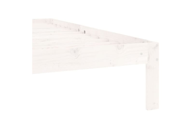 Sängynrunko valkoinen täysi mänty 90x200 cm - Valkoinen - Huonekalut - Sänky - Sänkykehikot & sängynrungot
