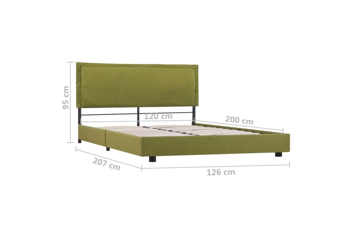 Sängynrunko vihreä kangas 120x190 cm - Vihreä - Sänkykehikot & sängynrungot