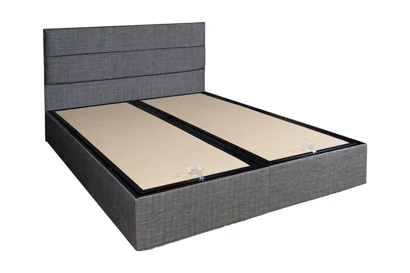 Sängynrunko Zilarra sängynpäädyllä 180x200 cm, Harmaa