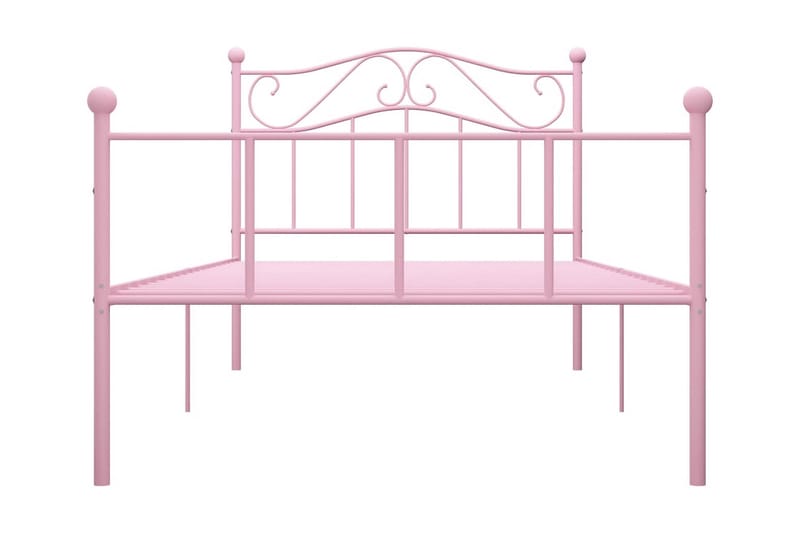 Sängynrunko pinkki metalli 90x200 cm - Huonekalut - Sänky - Sänkykehikot & sängynrungot