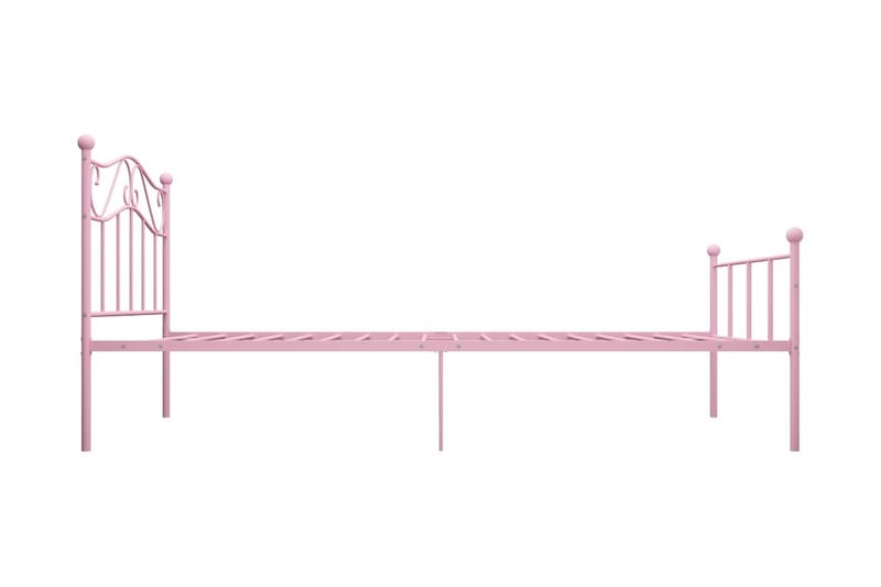 Sängynrunko pinkki metalli 90x200 cm - Huonekalut - Sänky - Sänkykehikot & sängynrungot