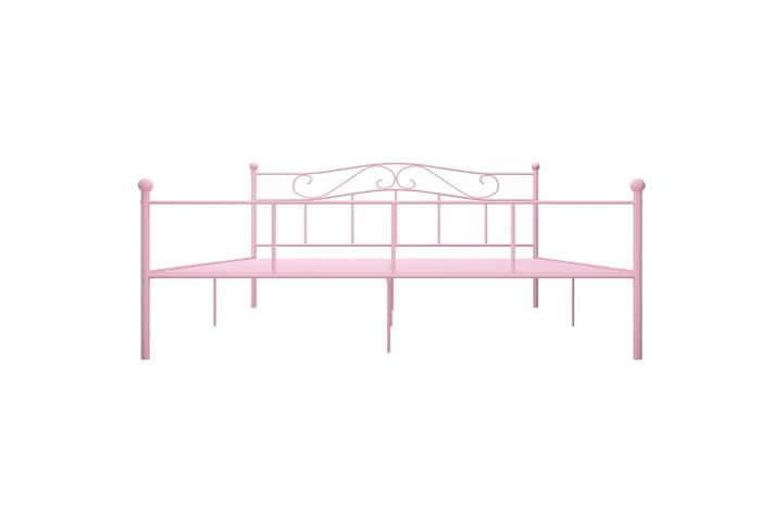 Sängynrunko pinkki metalli 180x200 cm - Sänkykehikot & sängynrungot