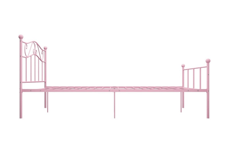 Sängynrunko pinkki metalli 120x200 cm - Huonekalut - Sänky - Sänkykehikot & sängynrungot