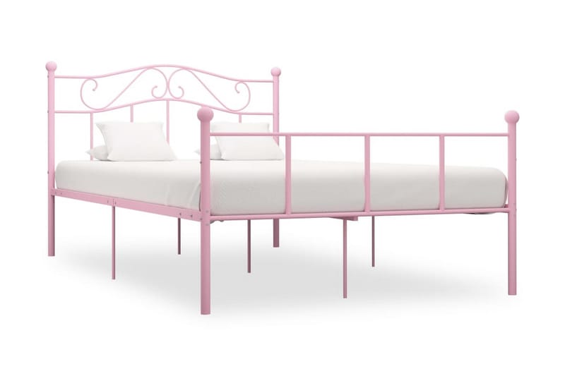 Sängynrunko pinkki metalli 140x200 cm - Huonekalut - Sänky - Sänkykehikot & sängynrungot