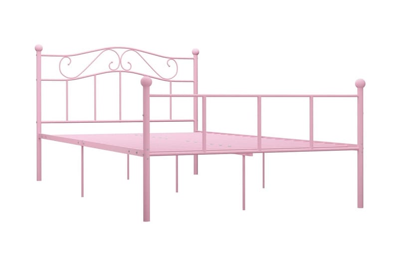 Sängynrunko pinkki metalli 160x200 cm - Huonekalut - Sänky - Sänkykehikot & sängynrungot