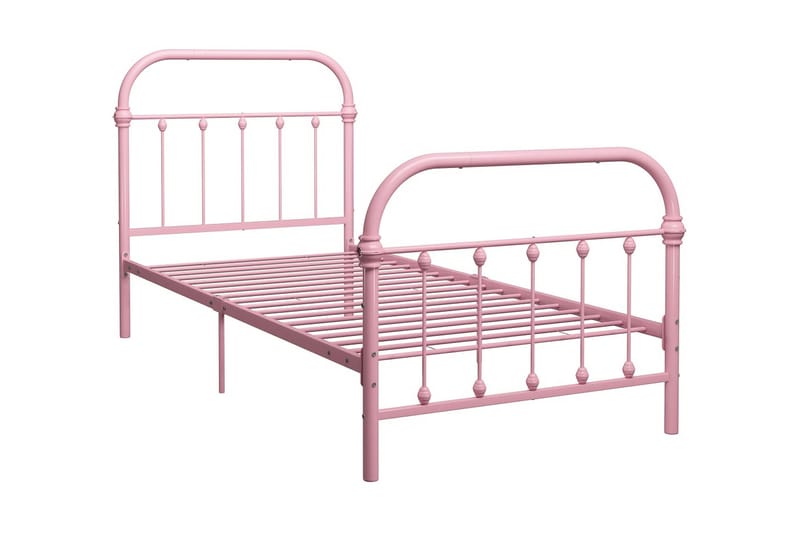 Sängynrunko pinkki metalli 100x200 cm - Huonekalut - Sänky - Sänkykehikot & sängynrungot