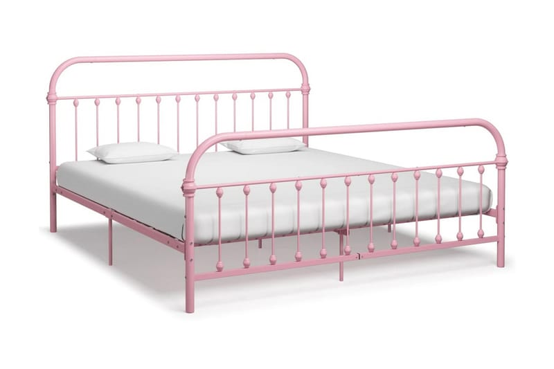 Sängynrunko pinkki metalli 180x200 cm - Huonekalut - Sänky - Sänkykehikot & sängynrungot