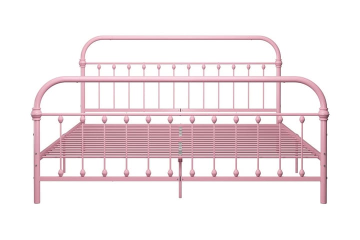 Sängynrunko pinkki metalli 180x200 cm - Sänkykehikot & sängynrungot