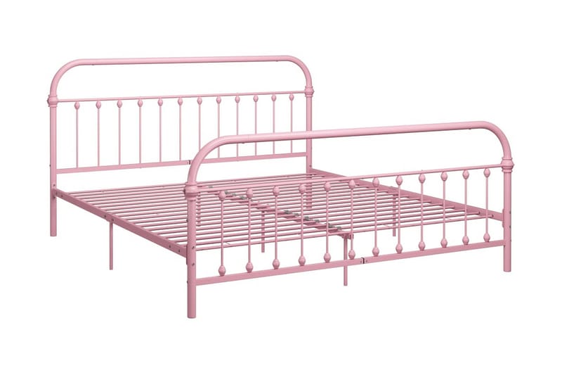 Sängynrunko pinkki metalli 180x200 cm - Huonekalut - Sänky - Sänkykehikot & sängynrungot