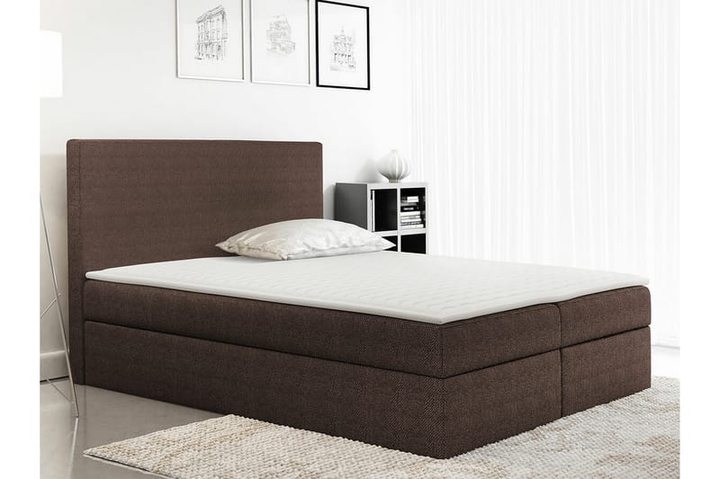Sängynrunko Pries 200x200 cm - Tummanruskea - Huonekalut - Sänky - Sänkykehikot & sängynrungot