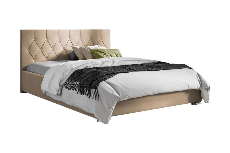 Sänky 127x222 cm - Beige - Huonekalut - Sänky - Sänkykehikot & sängynrungot