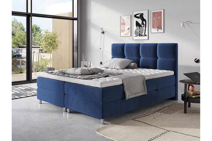 Sänky Breyawna 120x200 cm - Sininen - Sänkykehikot & sängynrungot