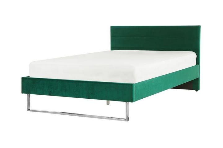 Sänky Chinou 140x200 cm - Vihreä/Sametti - Sänkykehikot & sängynrungot