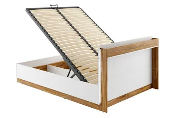 Sänky Dentro 218x147x88 cm - Beige/Valkoinen - Huonekalut - Sänky - Sänkykehikot & sängynrungot