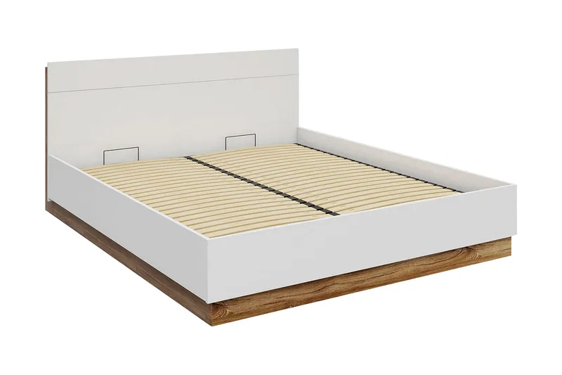 Sänky Dentro 218x187x88 cm, Beige/Valkoinen