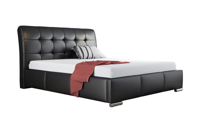 Sänky Geita Säilytyksellä 160x200, Musta