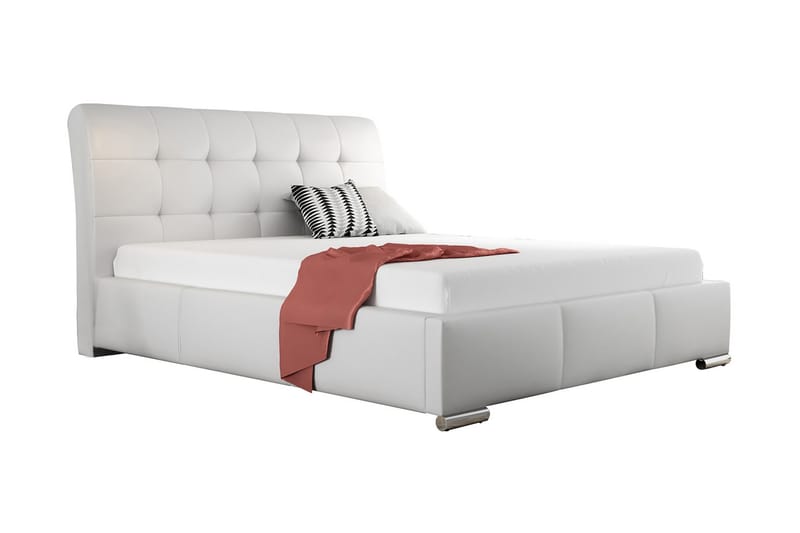 Sänky Geita Säilytyksellä 160x200, Valkoinen