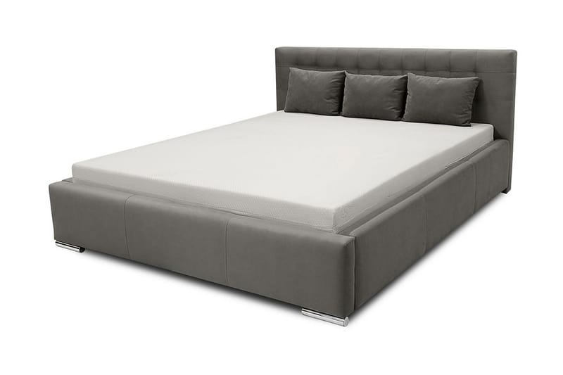 Sänky Girton säilytyksellä 140x200 - Harmaa - Huonekalut - Sänky - Sänkykehikot & sängynrungot