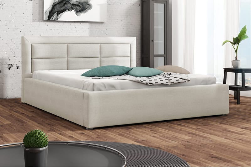 Sänky Havberg 200x200 cm - Valkoinen - Huonekalut - Sänky - Sänkykehikot & sängynrungot