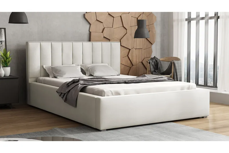 Sänky Kalliopi 120x200 cm - Valkoinen - Huonekalut - Sänky - Sänkykehikot & sängynrungot