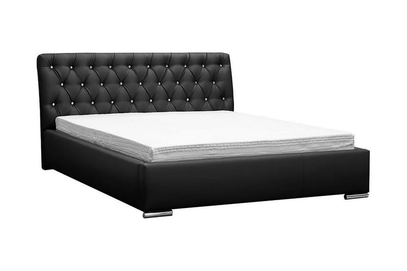 Sänky Kirkesjord 160x200 - Musta - Huonekalut - Sänky - Sänkykehikot & sängynrungot