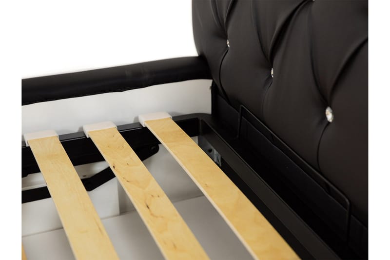 Sänky Kirkesjord 160x200 - Musta - Huonekalut - Sänky - Sänkykehikot & sängynrungot