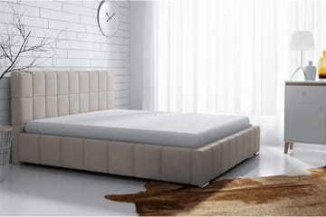 Sänky Langnes 160x200 - Beige - Huonekalut - Sänky - Sänkykehikot & sängynrungot