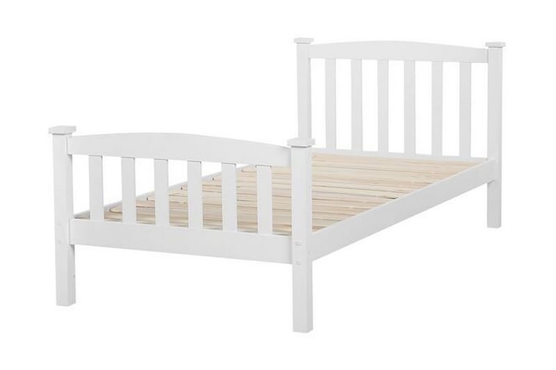 Sänky Muffoletto Puu 90x200 cm - Valkoinen - Huonekalut - Sänky - Sänkykehikot & sängynrungot