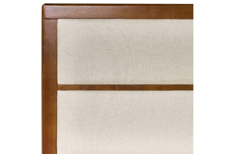 Sänky sälepohjalla Poissy - Tumma puu, beige, 160x200 cm - Huonekalut - Sänky - Sänkykehikot & sängynrungot