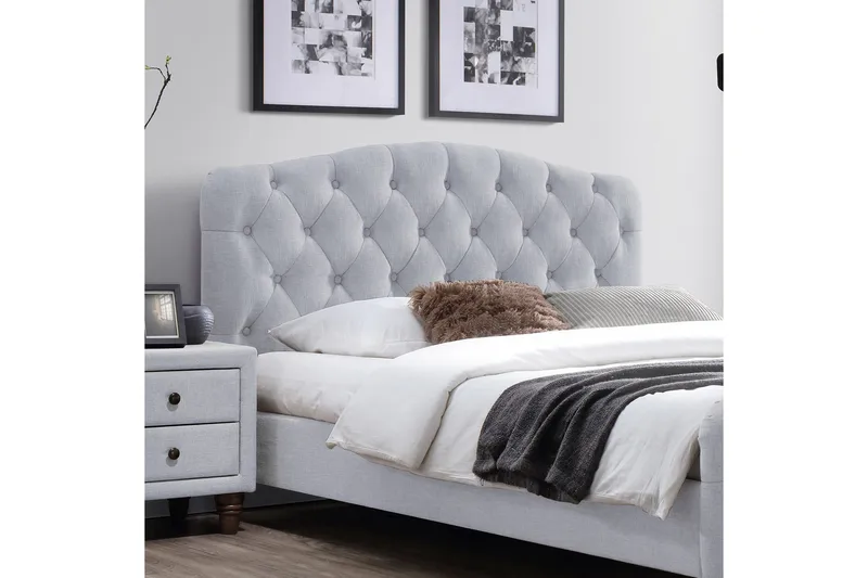 Sänky Sandra Vaalea Beige - Huonekalut - Sänky - Sänkykehikot & sängynrungot