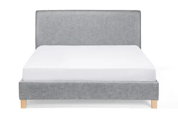 Sennez sänkypaketti – parisänky 160x200 cm kangasta sängynpäädyllä + petauspatja - Harmaa - Huonekalut - Sänky - Sänkykehikot & sängynrungot