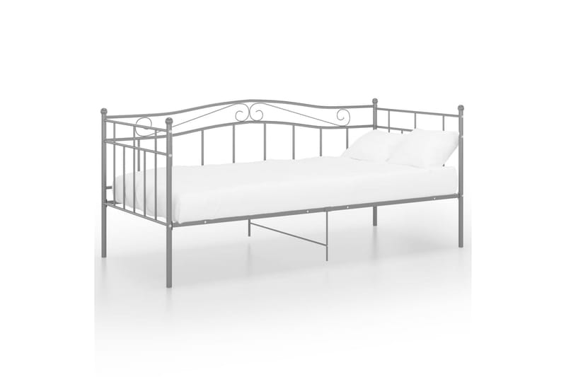 Sohvasängyn runko 90x200 cm Metalli - Harmaa - Huonekalut - Sänky - Sänkykehikot & sängynrungot