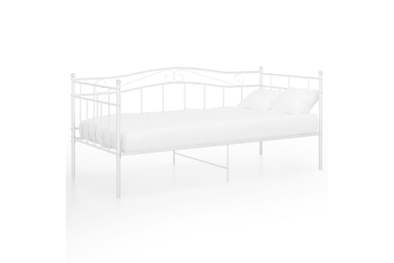 Sohvasängyn runko 90x200 cm Metalli - Valkoinen - Huonekalut - Sänky - Sänkykehikot & sängynrungot