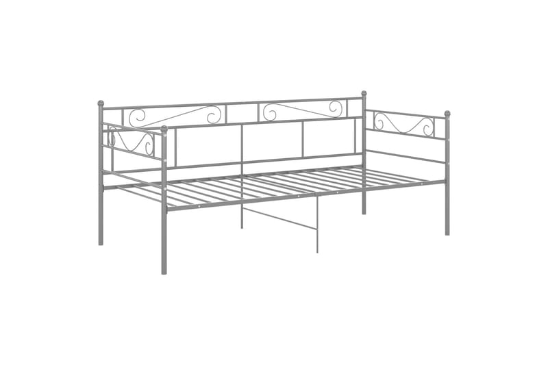 Sohvasängyn runko harmaa metalli 90x200 cm - Huonekalut - Sänky - Sänkykehikot & sängynrungot