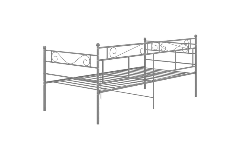 Sohvasängyn runko harmaa metalli 90x200 cm - Huonekalut - Sänky - Sänkykehikot & sängynrungot