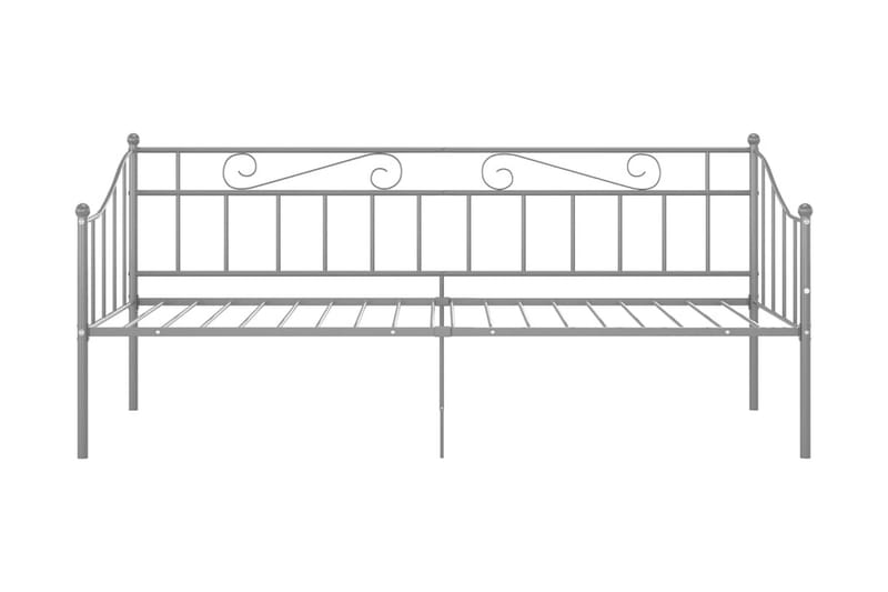 Sohvasängyn runko harmaa metalli 90x200 cm - Huonekalut - Sänky - Sänkykehikot & sängynrungot