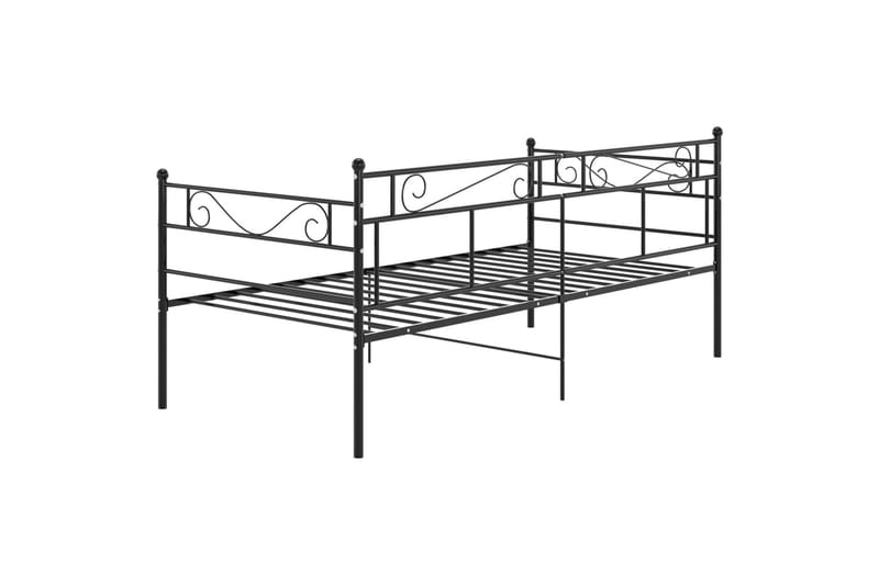 Sohvasängyn runko musta metalli 90x200 cm - Huonekalut - Sänky - Sänkykehikot & sängynrungot