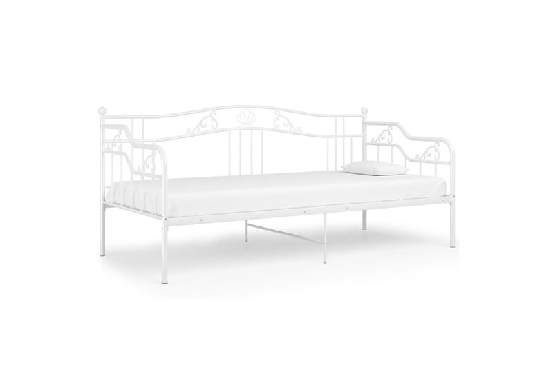 Sohvasängyn runko valkoinen metalli 90x200 cm - Valkoinen - Huonekalut - Sänky - Sänkykehikot & sängynrungot
