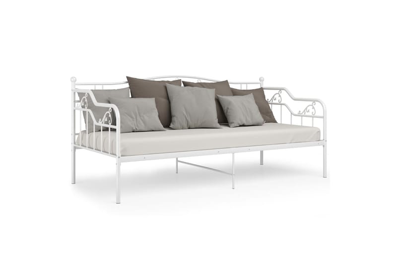 Sohvasängyn runko valkoinen metalli 90x200 cm - Valkoinen - Huonekalut - Sänky - Sänkykehikot & sängynrungot